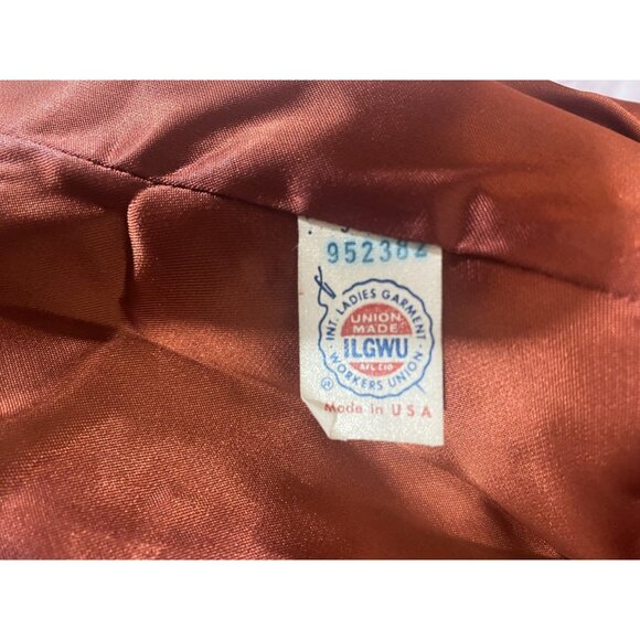 Betty Rose Vintage Faux Fur Coat Brown Hip Length Button Union Made USA 41" Bust - Picture 14 of 14